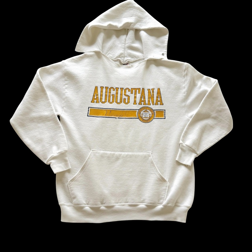70's Collegiate Pacific Augustana College Illinois Vikings Hoodie L USA Made